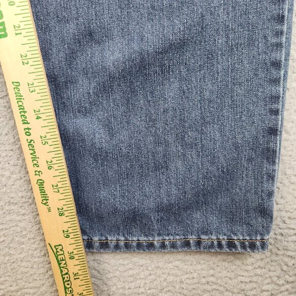 Mens 40x30 Blue Classic Tapered Carhartt Jeans Denim Straight Leg Workwear Pants - Picture 6 of 7